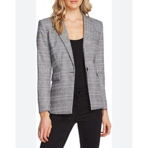 Vince Camuto Women Modern Imprint Plaid Blazer Size 2